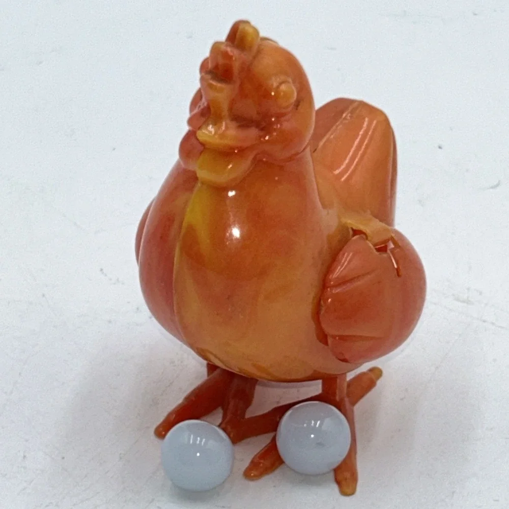 Busy Biddy Hen Toy Chicken Novelty Vintage Marvin Glass Lays Marble Eggs